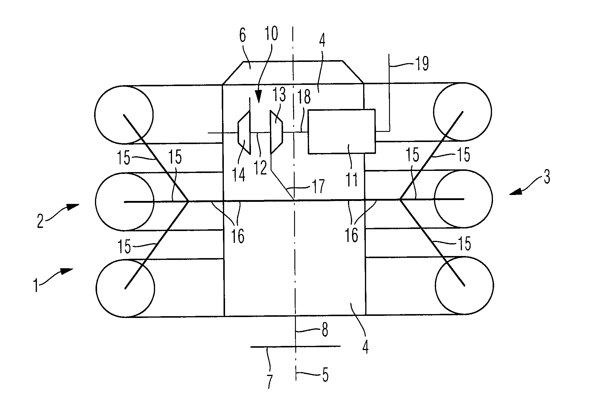 Internal combustion engine with horizontally arranged cylinder banks and exhaust-gas turbocharger