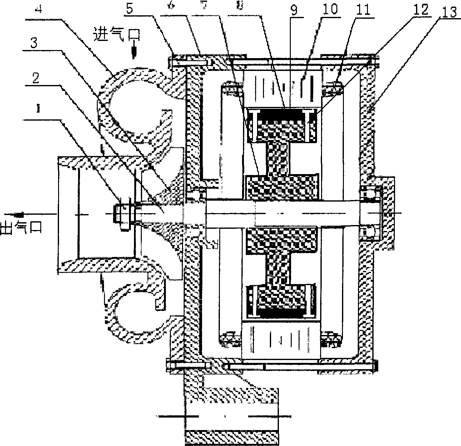 Vehicle waste gas driving voltage-stabilizing generator