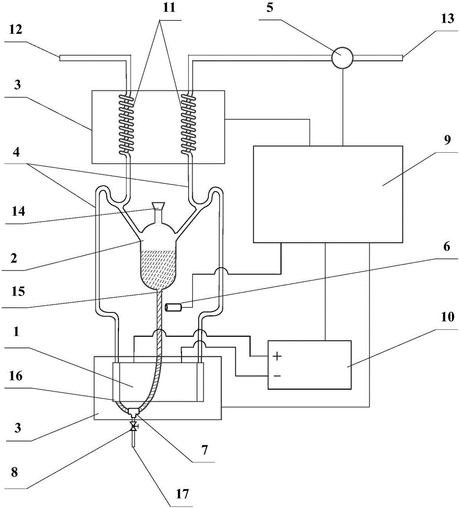 Tritiated water electrolytic concentration device and method