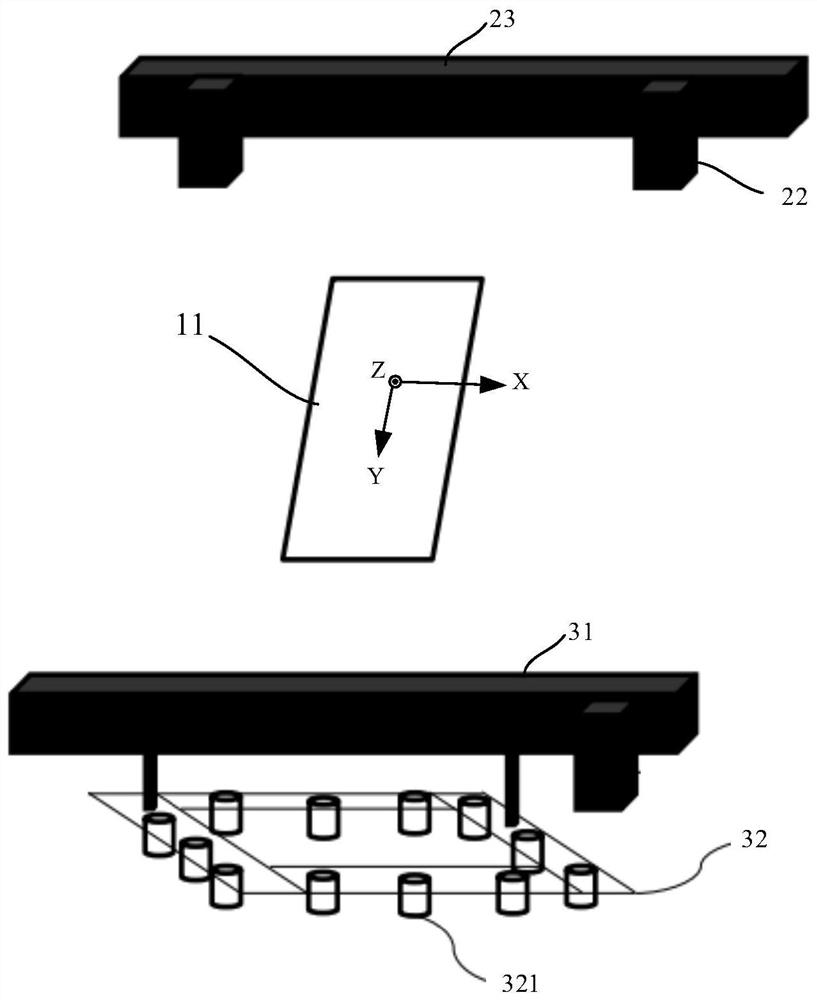 Net stretching device and net stretching method