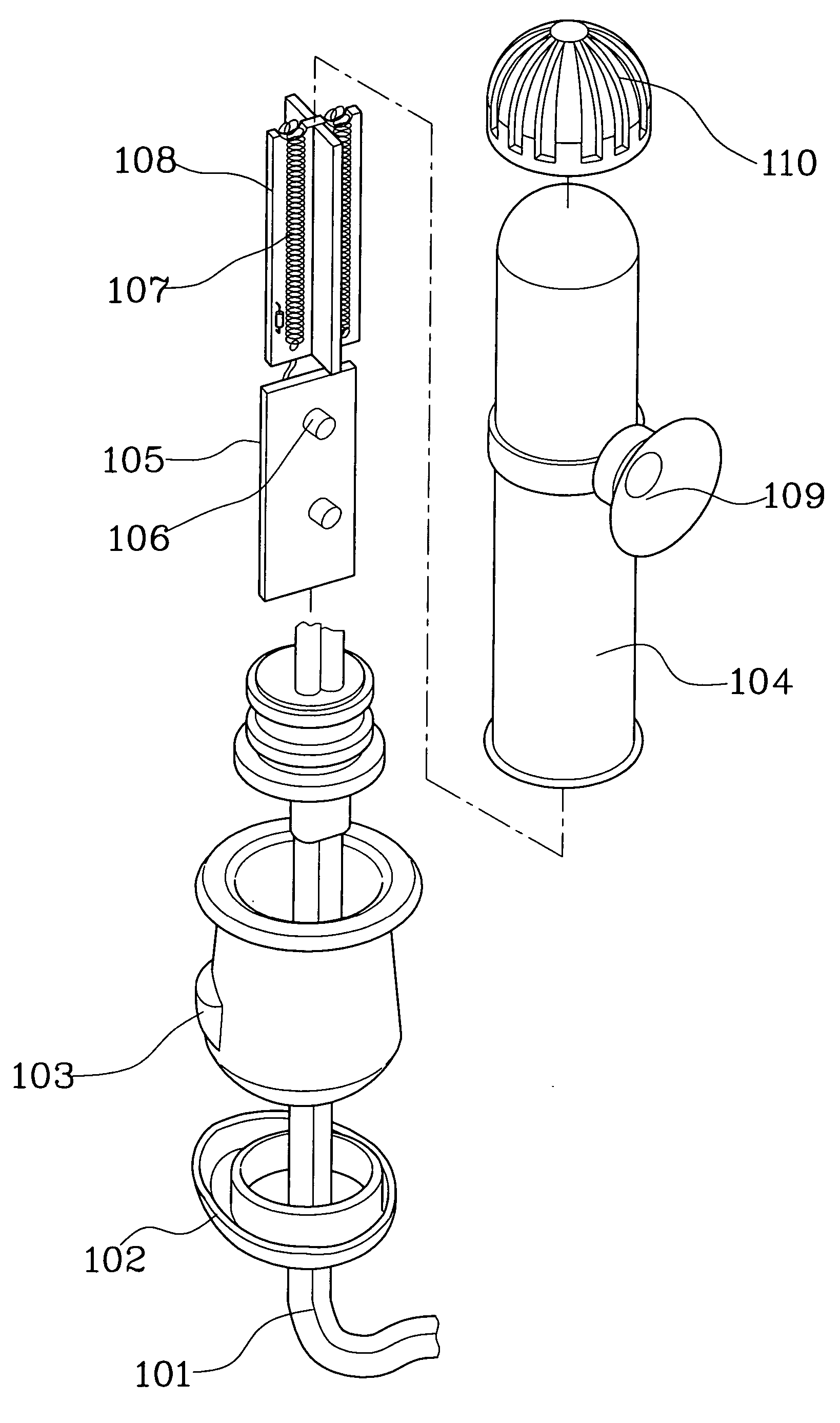 Temperature detecting heater with indicating structure for aquarium