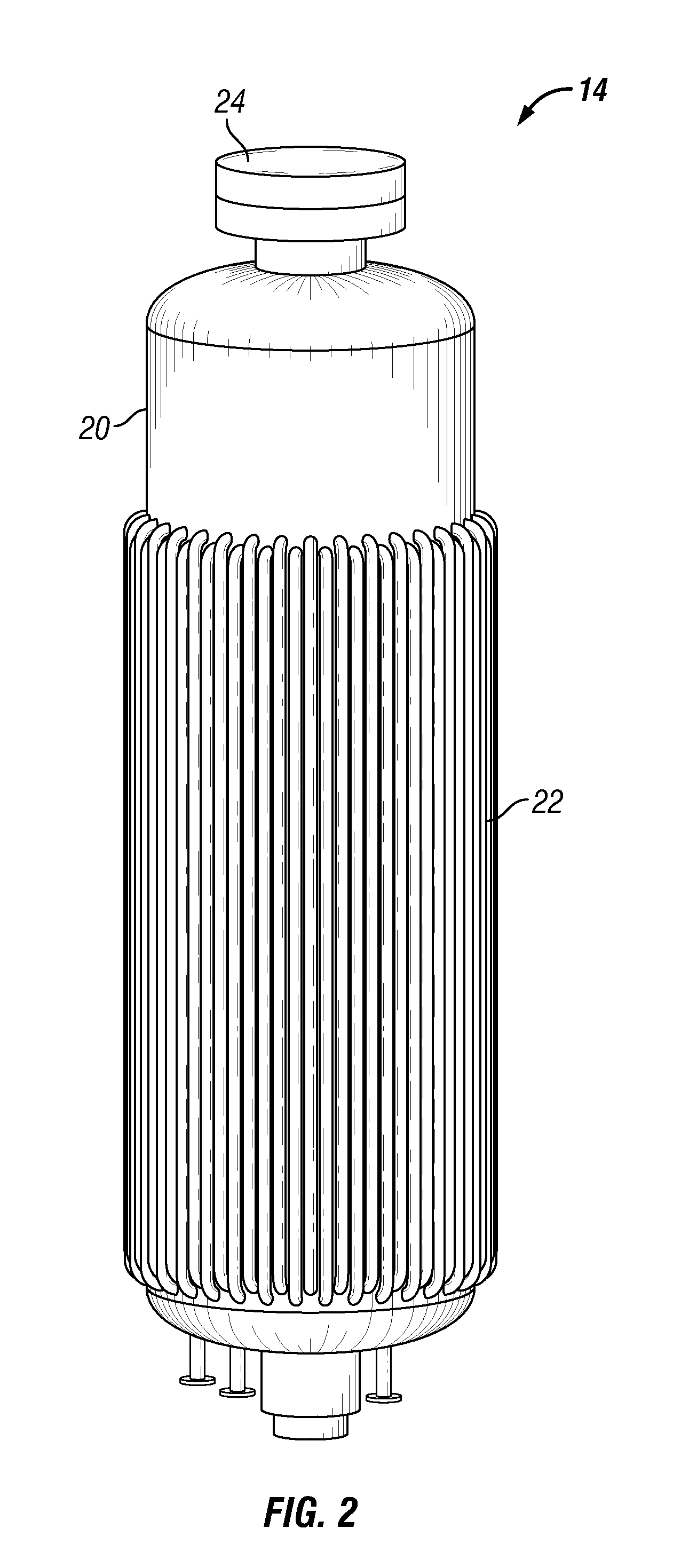 System for collecting concentrated solar radiation