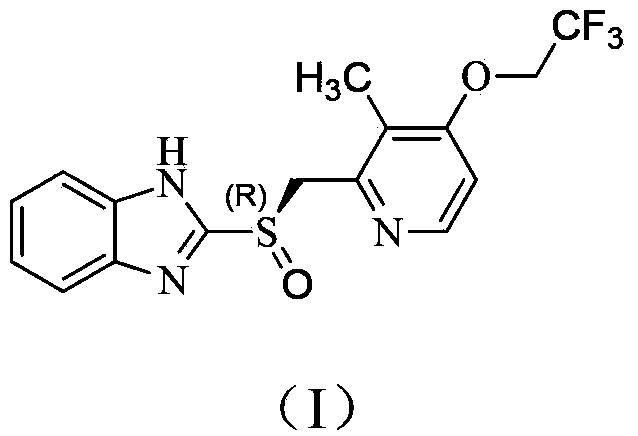 Method for antipodal selective synthesis of (R)-lansoprazole