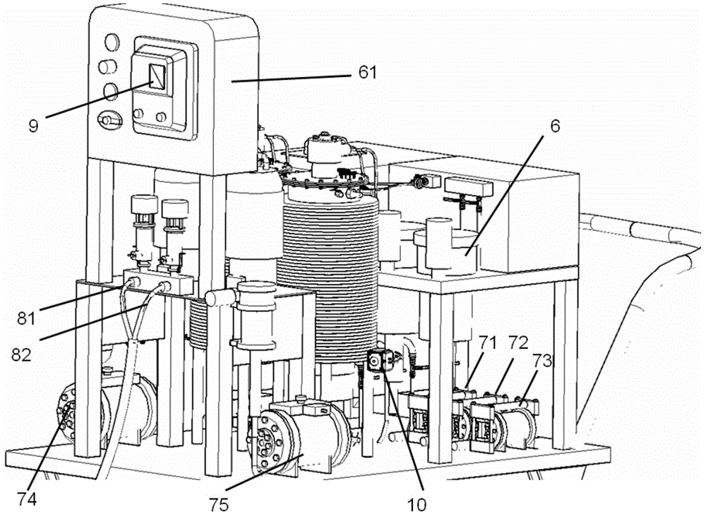 Dual-component high-pressure proportion-adjustable fire retardant coating spraying device