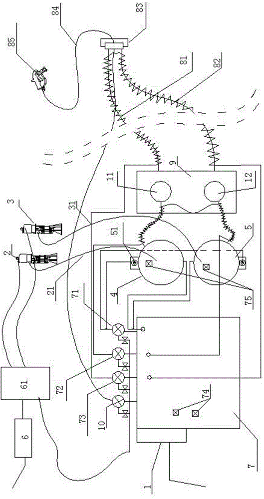 Dual-component high-pressure proportion-adjustable fire retardant coating spraying device