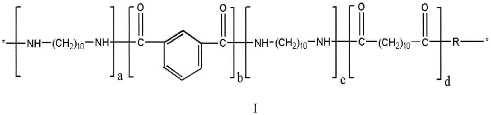 Long carbon chain transparent polyamide and synthesizing method thereof