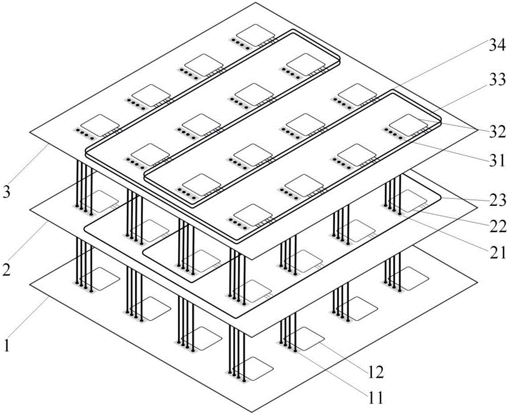 Three-dimensional optical network-on-chip based on ring control optical network and communication method thereof