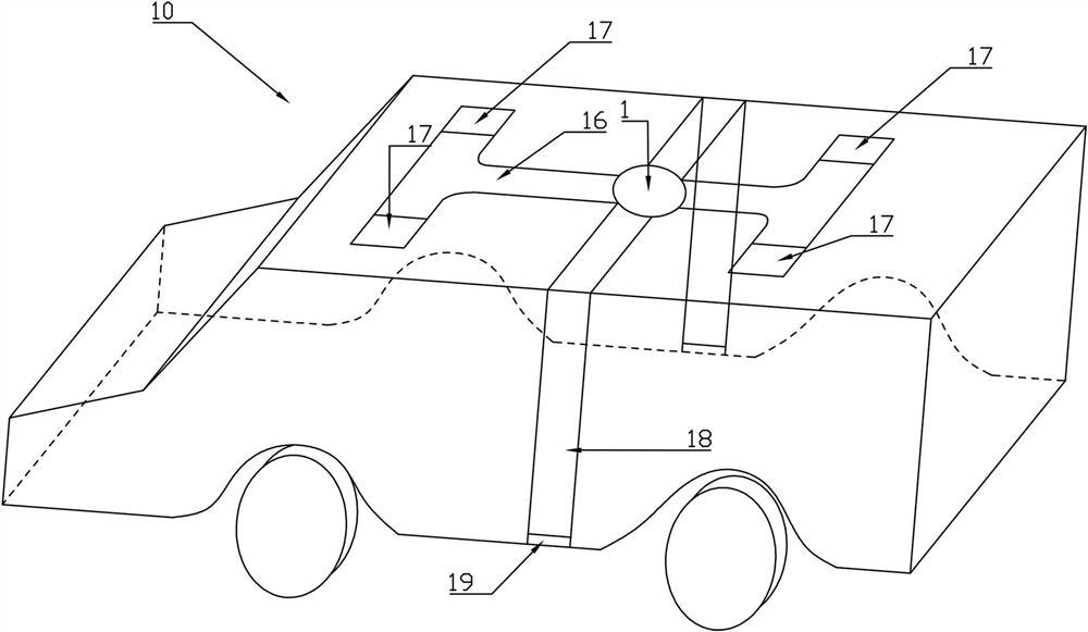 Vehicle-mounted air safety system, vehicle-mounted air safety equipment and setting method