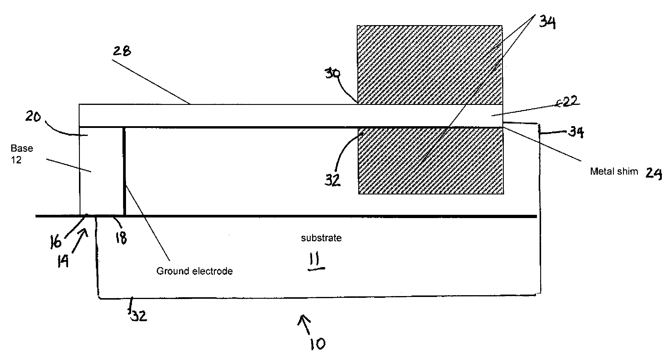 Bending mode accelerometer