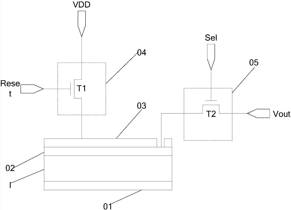 pin photodiode, x-ray detection pixel, device and detection method thereof