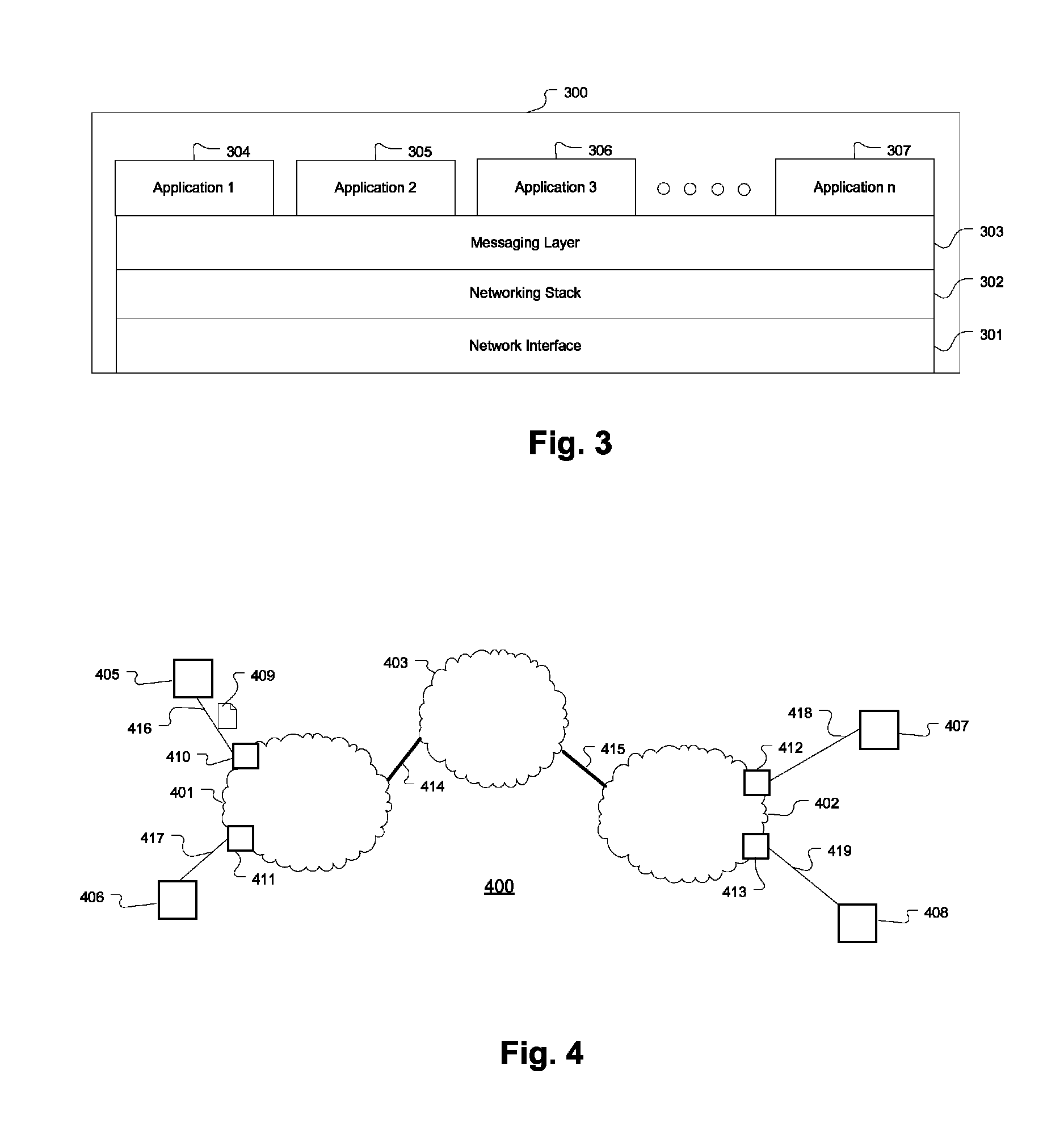 Messaging system with distributed filtering modules which register interests, remove any messages that do not match the registered interest, and forward any matched messages for delivery