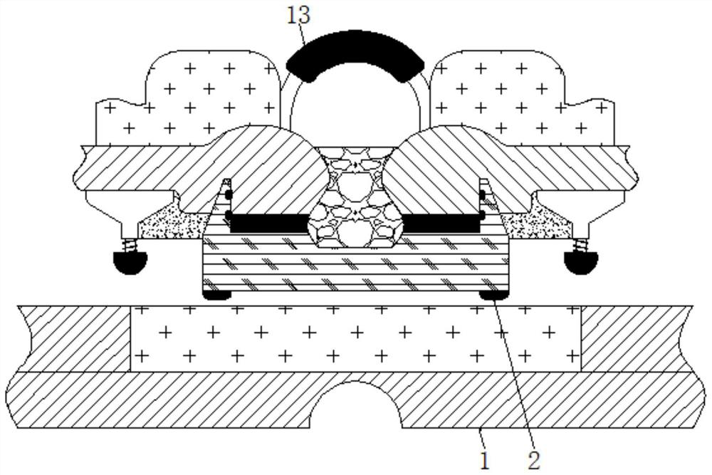 Automatic floor laying device capable of avoiding edge curling and unevenness