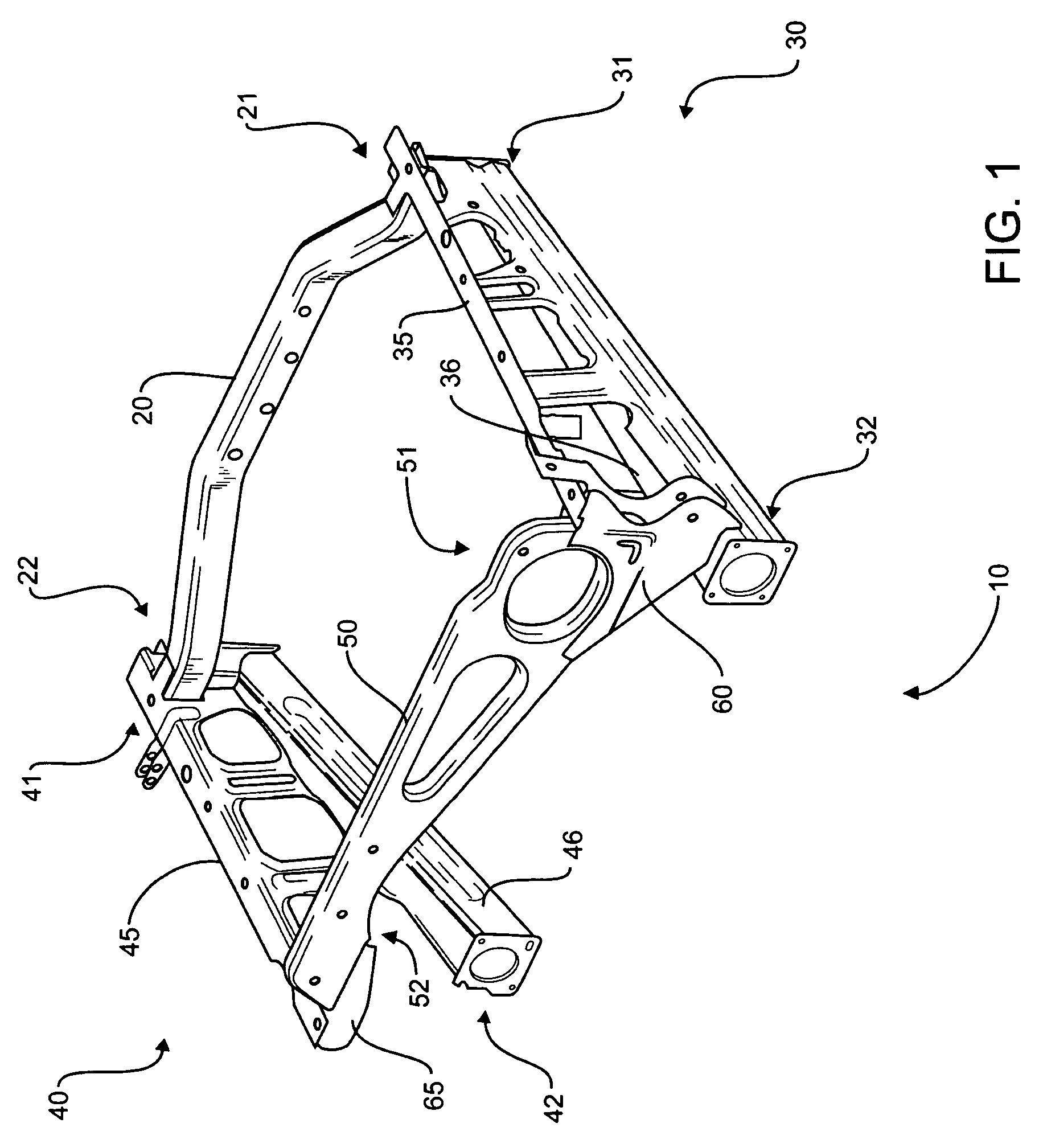 Force redistributing system for a vehicle in the event of a rear impact