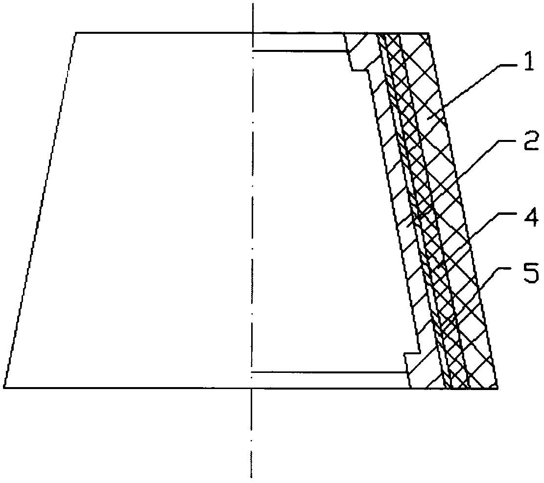 Composite heat shield for spacecraft reentry body