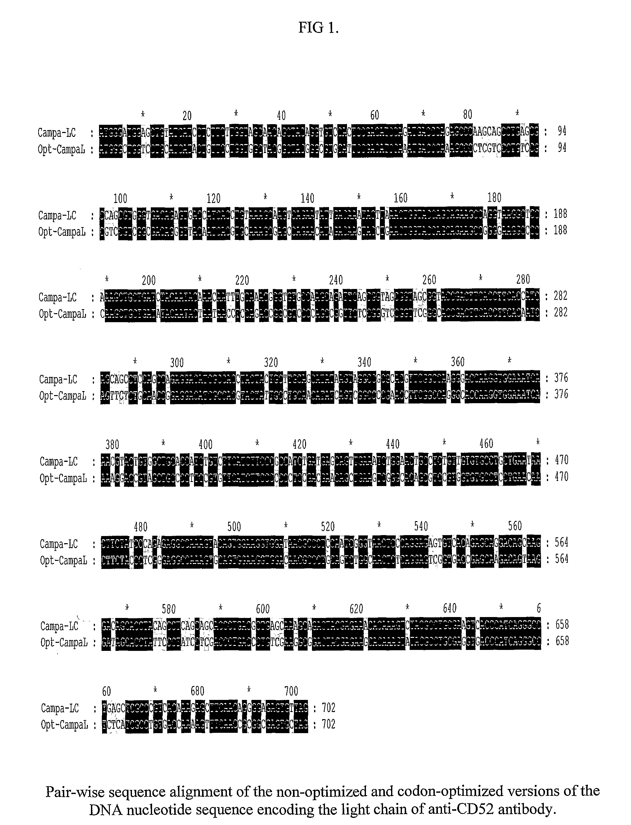 Recombinant method for the production of a monoclonal antibody to CD52 for the treatment of chronic lymphocytic leukemia