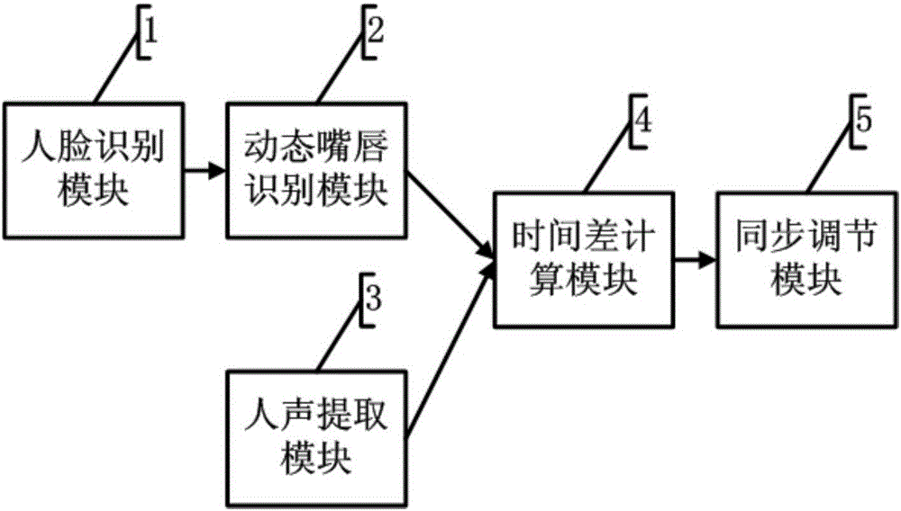 Portrait audio video synchronous calibration device and method