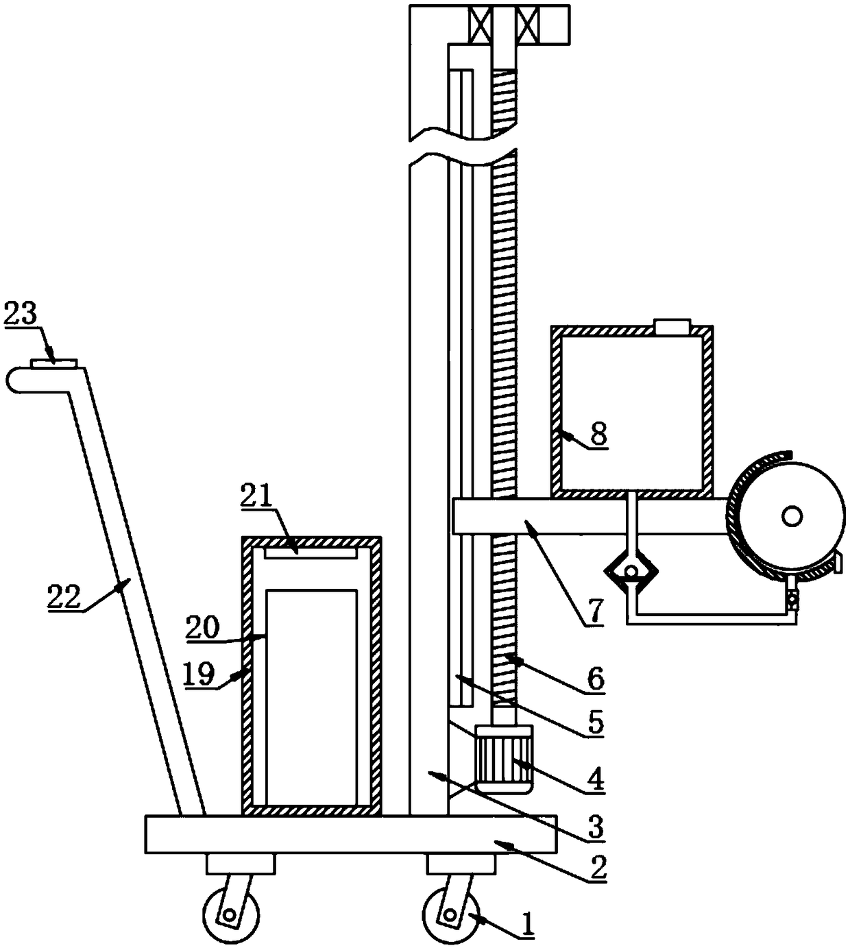 Wall surface paint brushing device with automatic feeding function