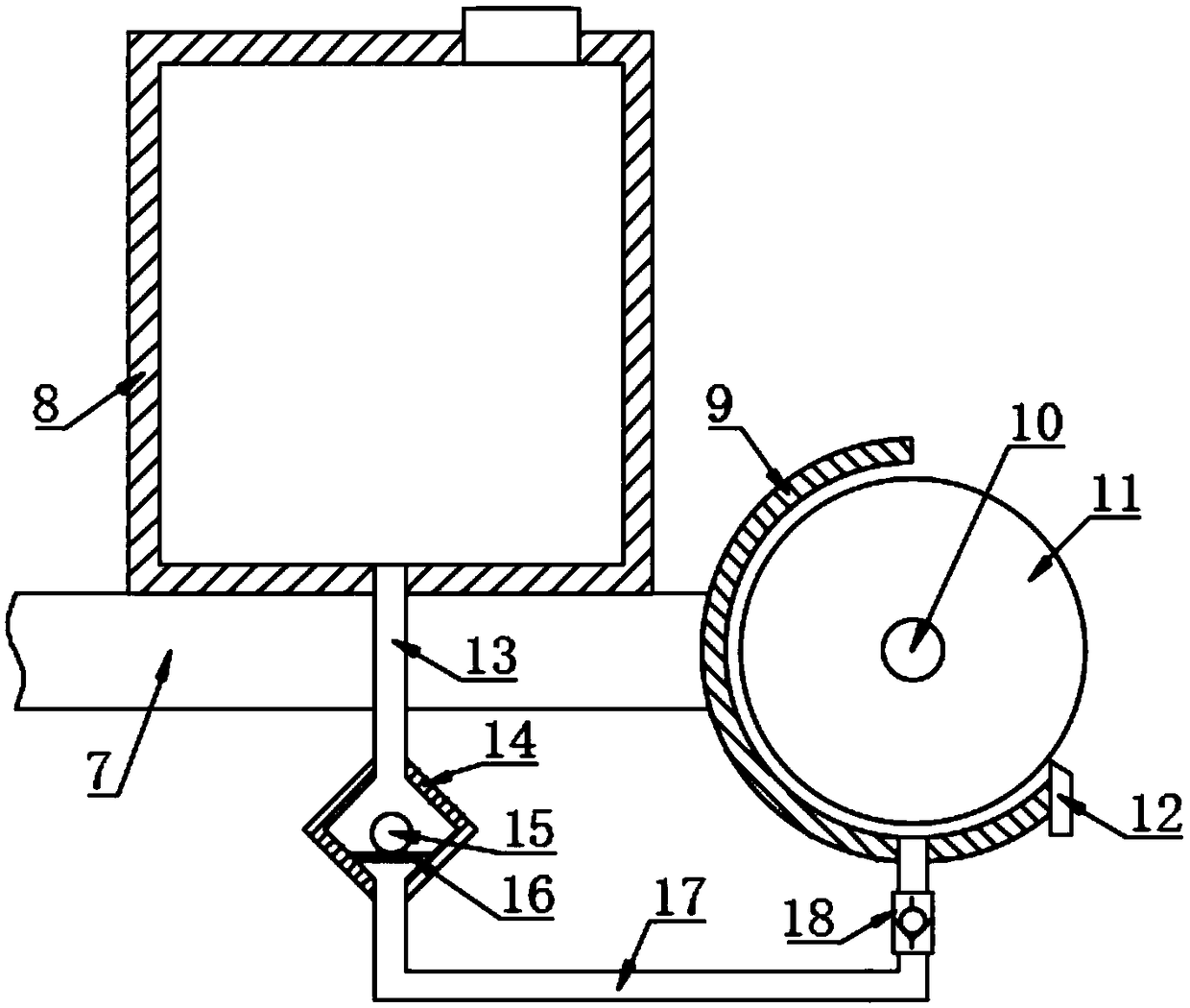 Wall surface paint brushing device with automatic feeding function