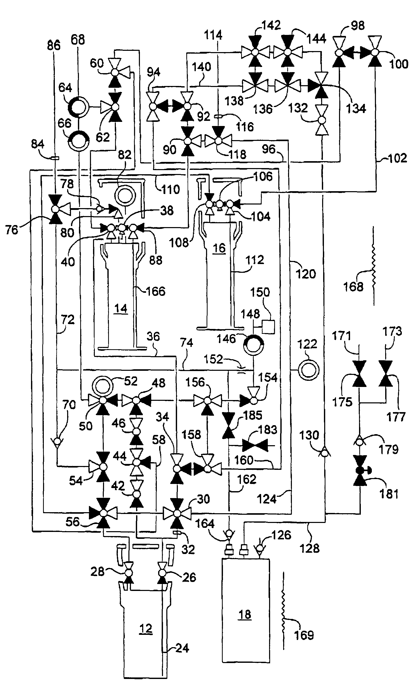 Cabinet for chemical delivery with solvent purging and removal