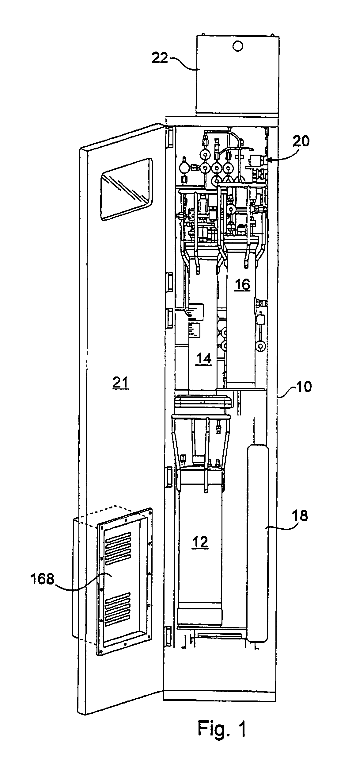 Cabinet for chemical delivery with solvent purging and removal