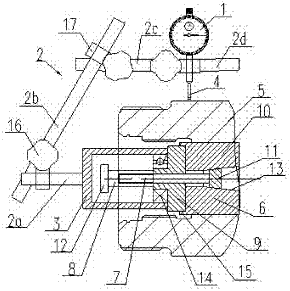 Hollow axle inner hole coaxiality detection device