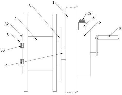 Cable one-way transportation locking structure for high mountain cable erection