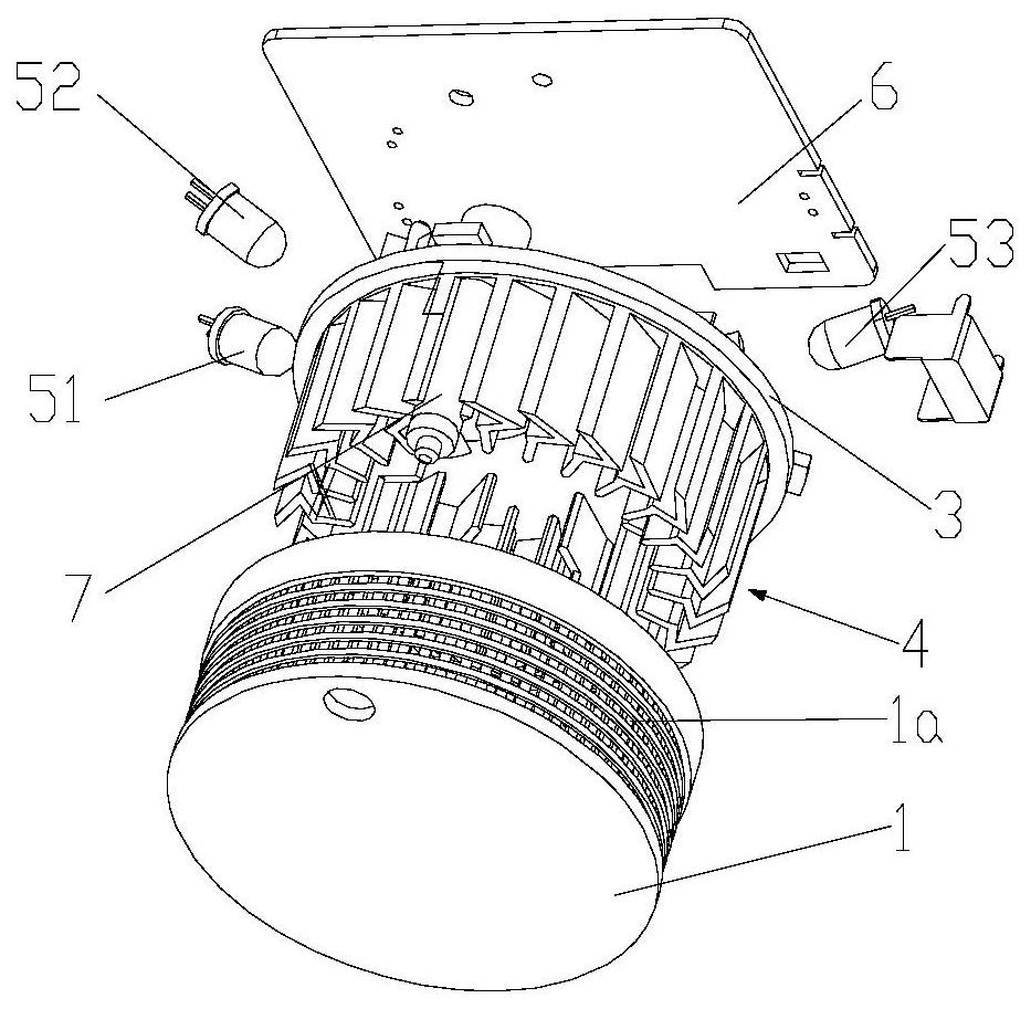 Detection device for photoelectric smoke sensing