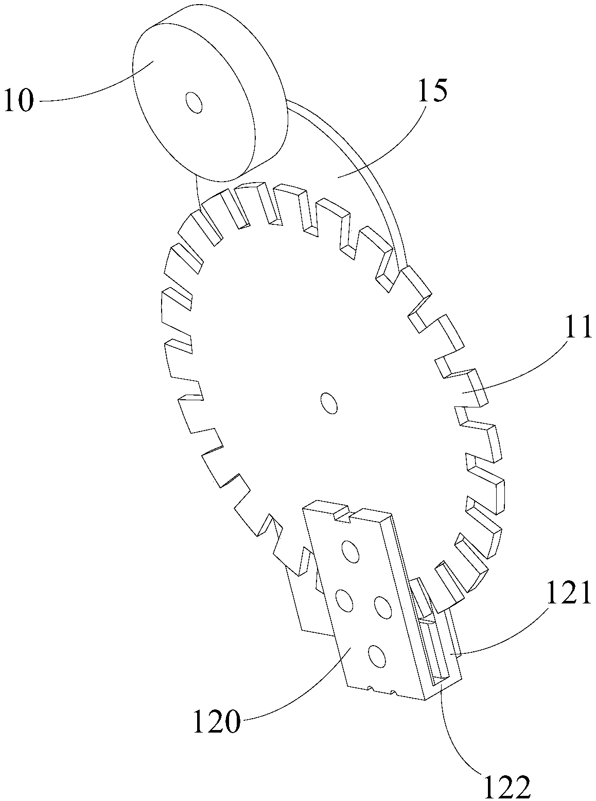 Measuring component of measuring ruler and measuring ruler