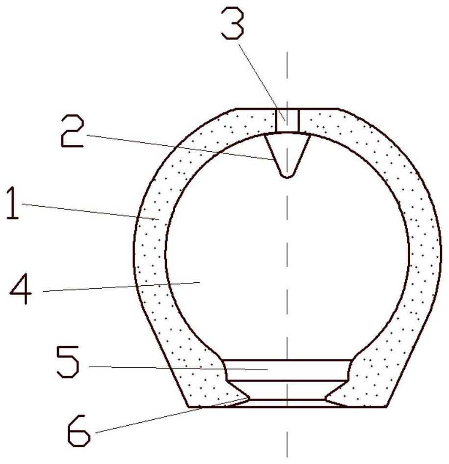 Atmospheric pressure spherical sand riser bush and manufacturing method