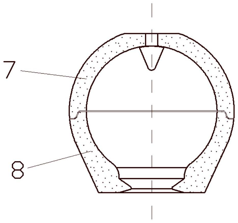 Atmospheric pressure spherical sand riser bush and manufacturing method