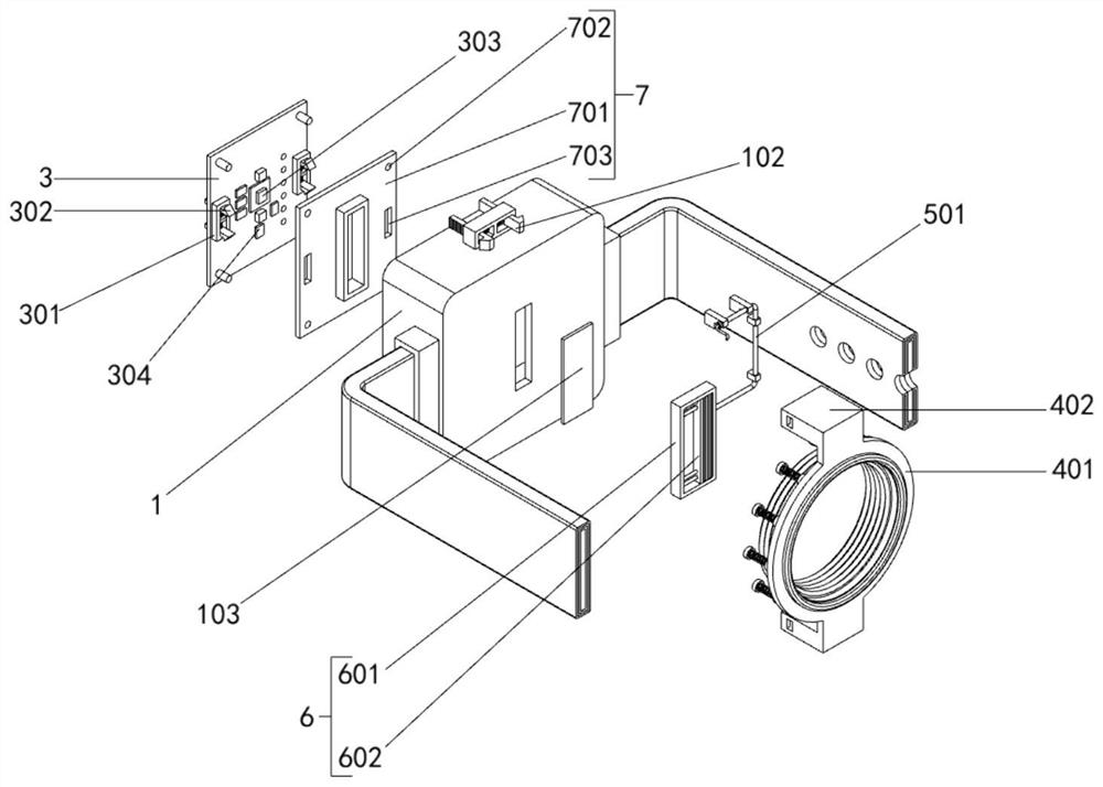 Sensor for heart rate detection and wearing structure