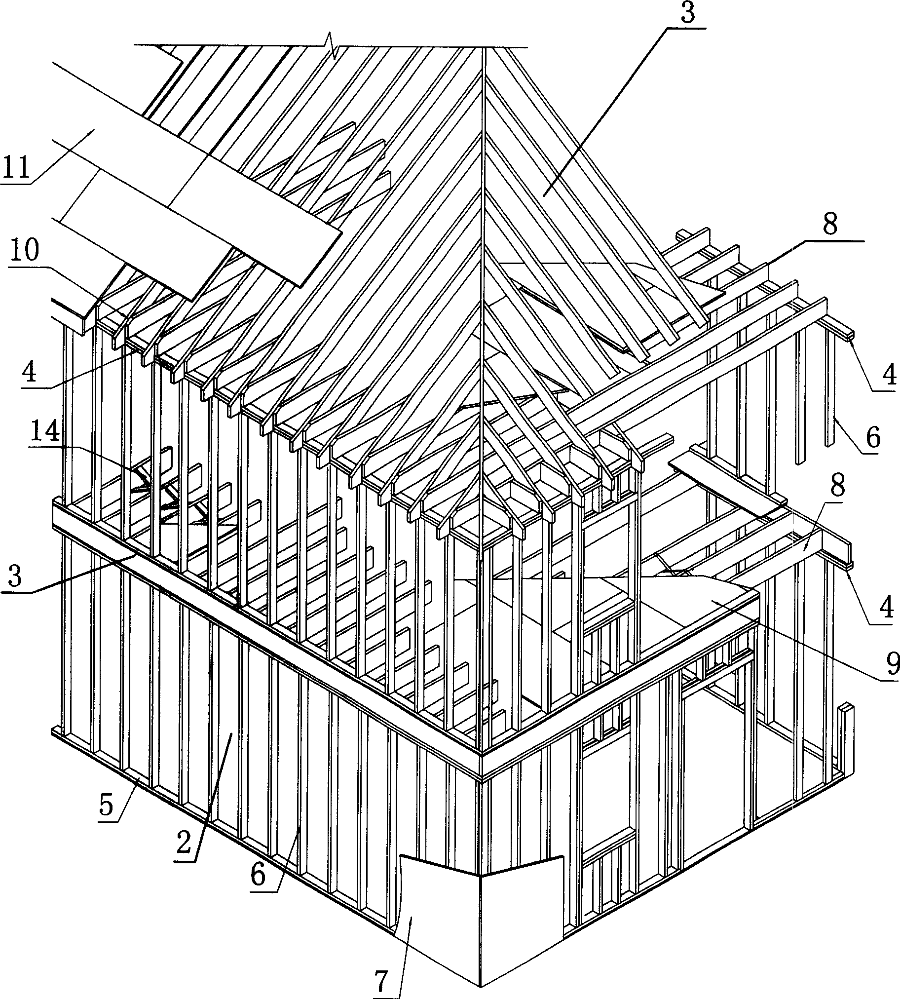 Bamboo residential building