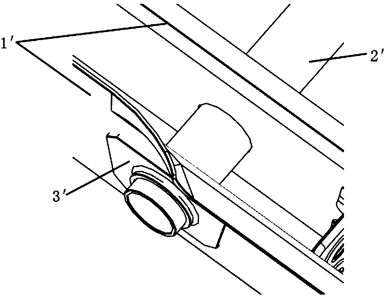 Lapping component of circular tube beam and girder