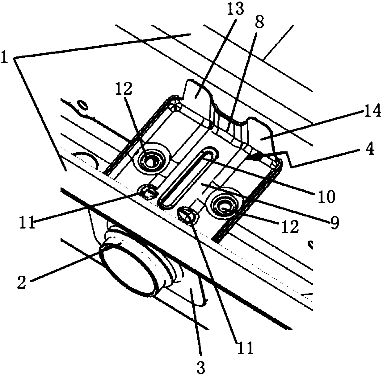 Lapping component of circular tube beam and girder