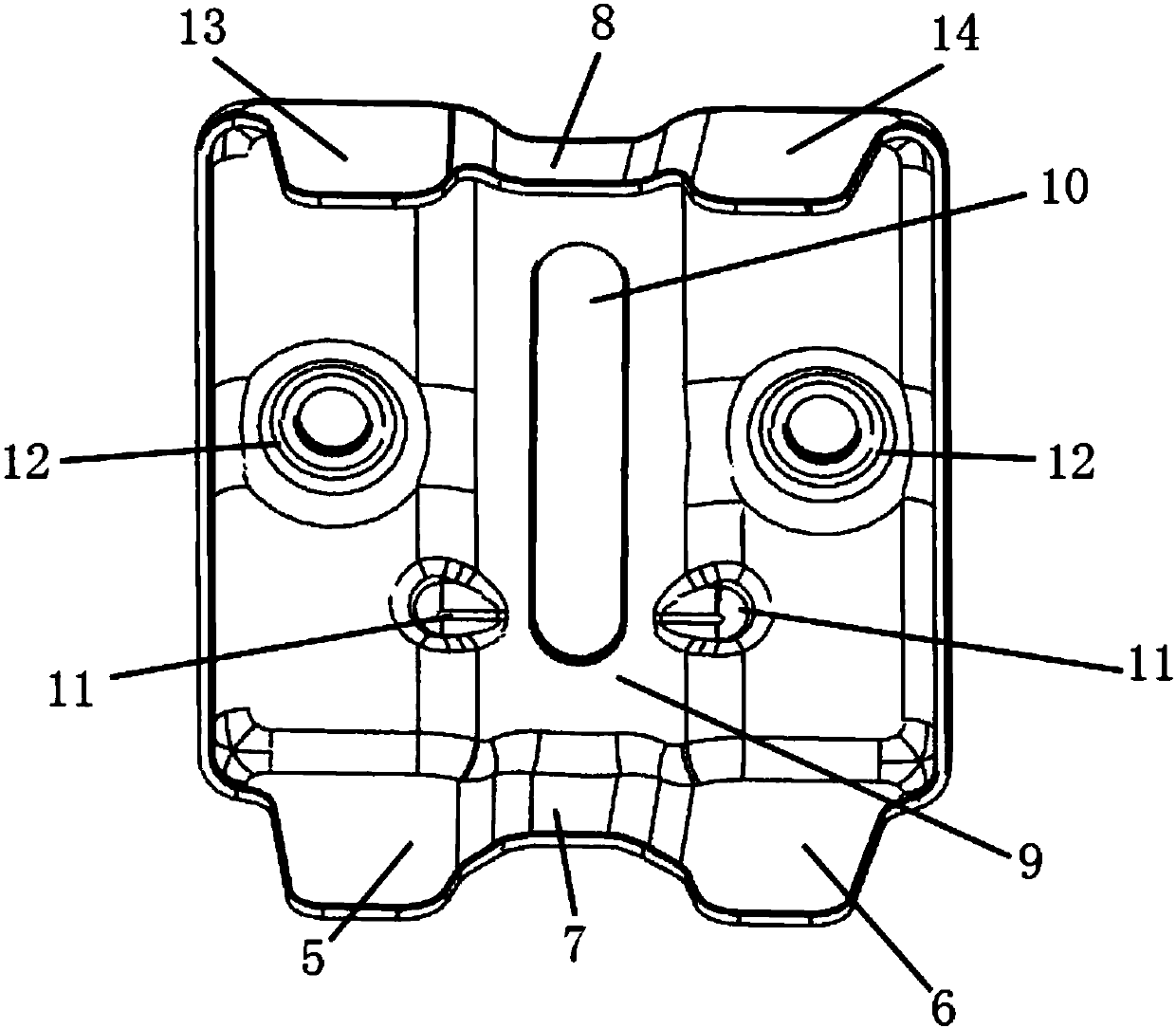 Lapping component of circular tube beam and girder