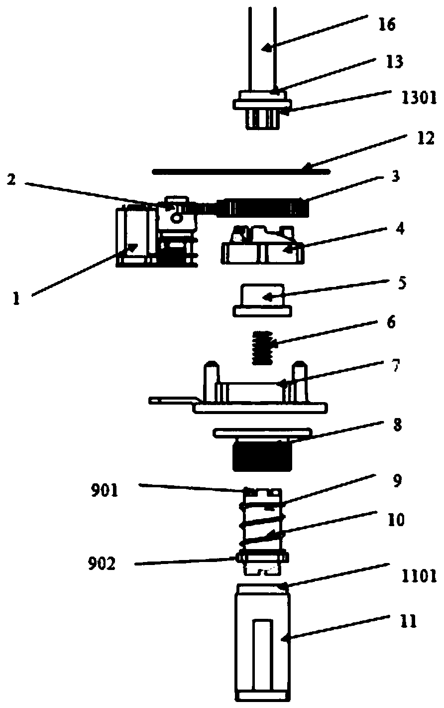 Coaxial dual-way intelligent lock clutch mechanism