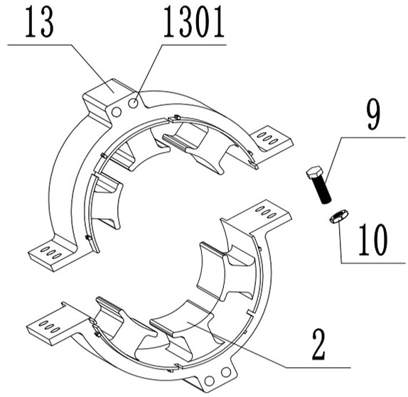 A centering opening and closing detection device for detecting the outer wall of a pipeline by a rotating electromagnetic field