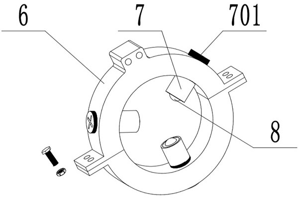 A centering opening and closing detection device for detecting the outer wall of a pipeline by a rotating electromagnetic field