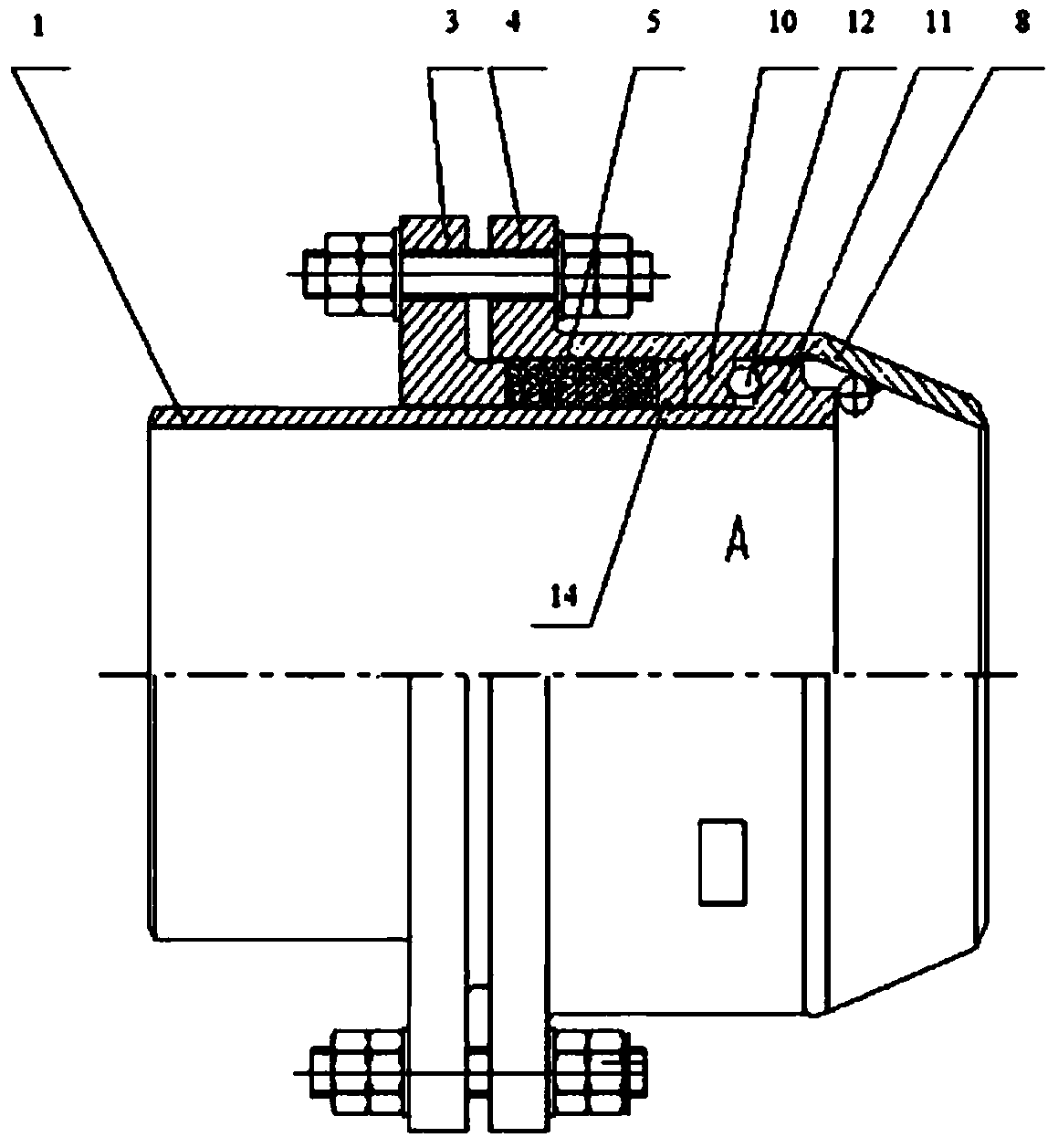 End face seal structure for rotary compensator and rotary compensator