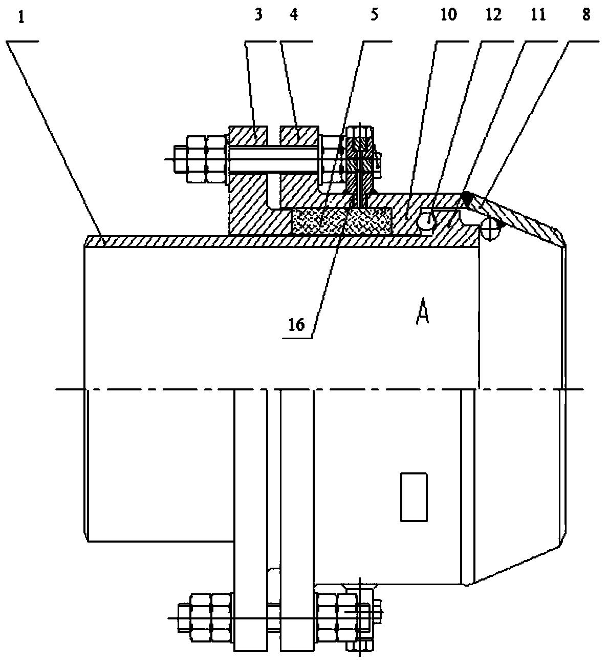 End face seal structure for rotary compensator and rotary compensator