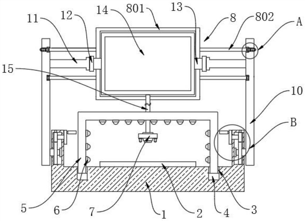 Computer science and technology teaching device with angle adjusting function