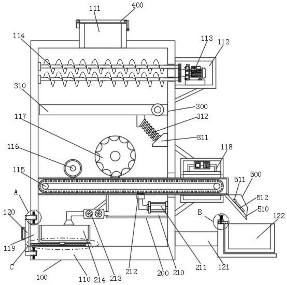 Scrap processing mechanism of biscuit forming machine