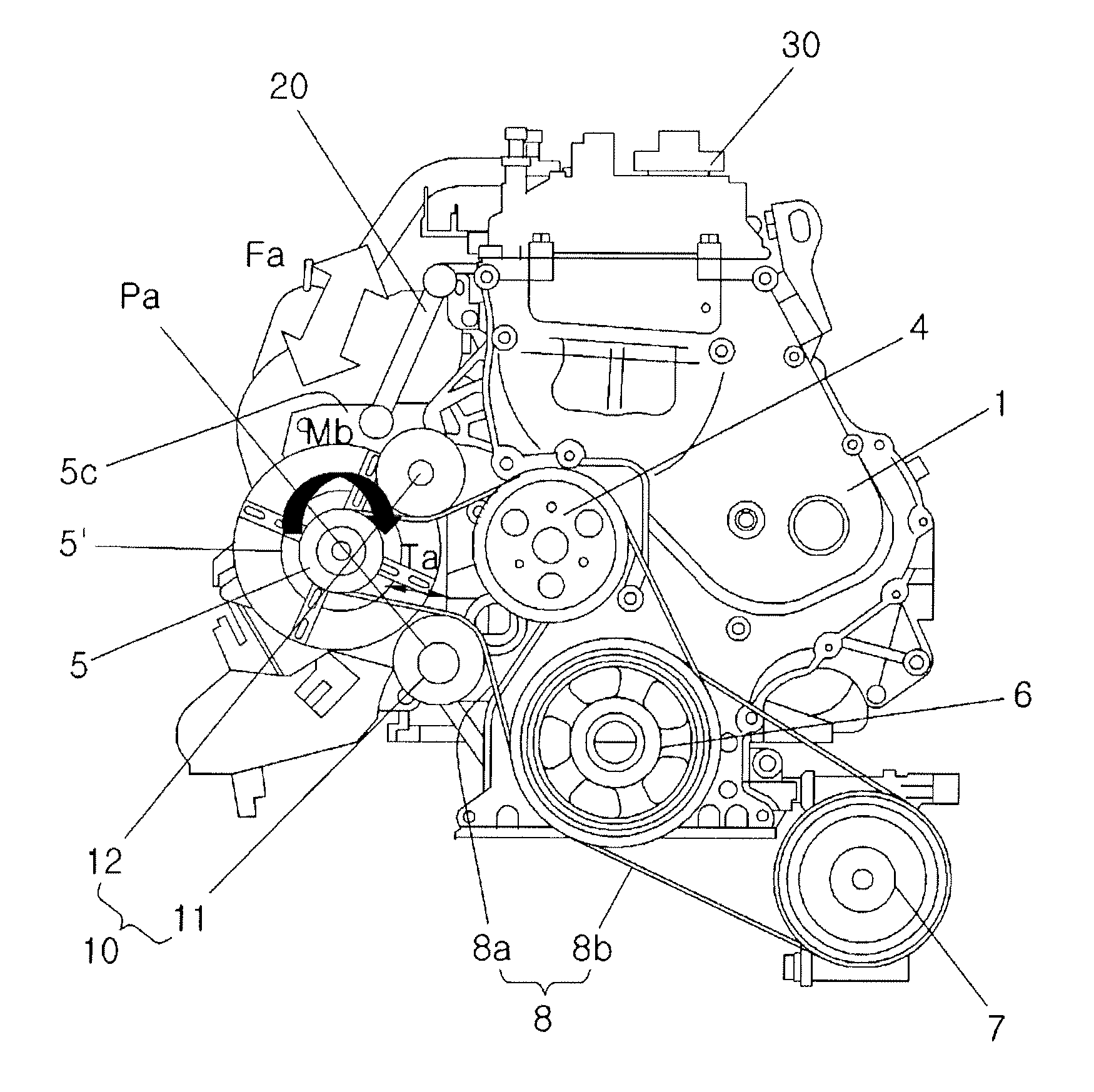 Belt driven electric starter system