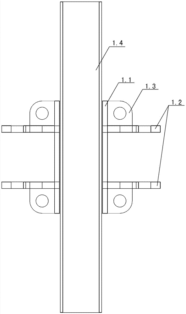 Ortho-inclined multi-directional three-dimensional connection splint section, quick-loading frame, application and method thereof