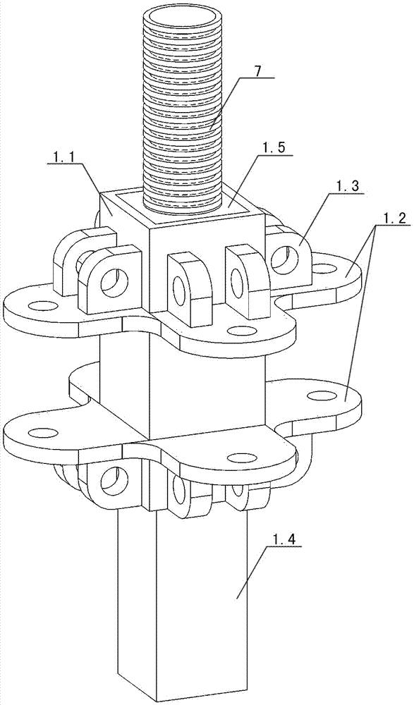 Ortho-inclined multi-directional three-dimensional connection splint section, quick-loading frame, application and method thereof