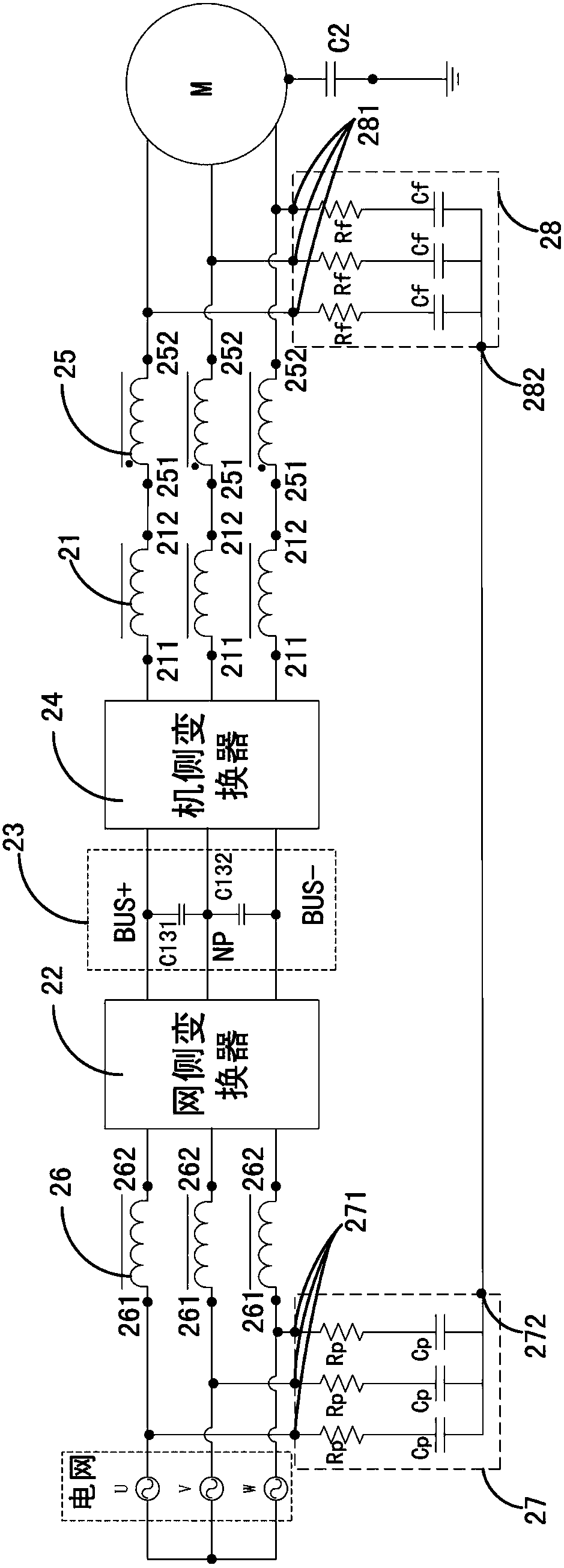 Power conversion system and common mode voltage suppression method thereof