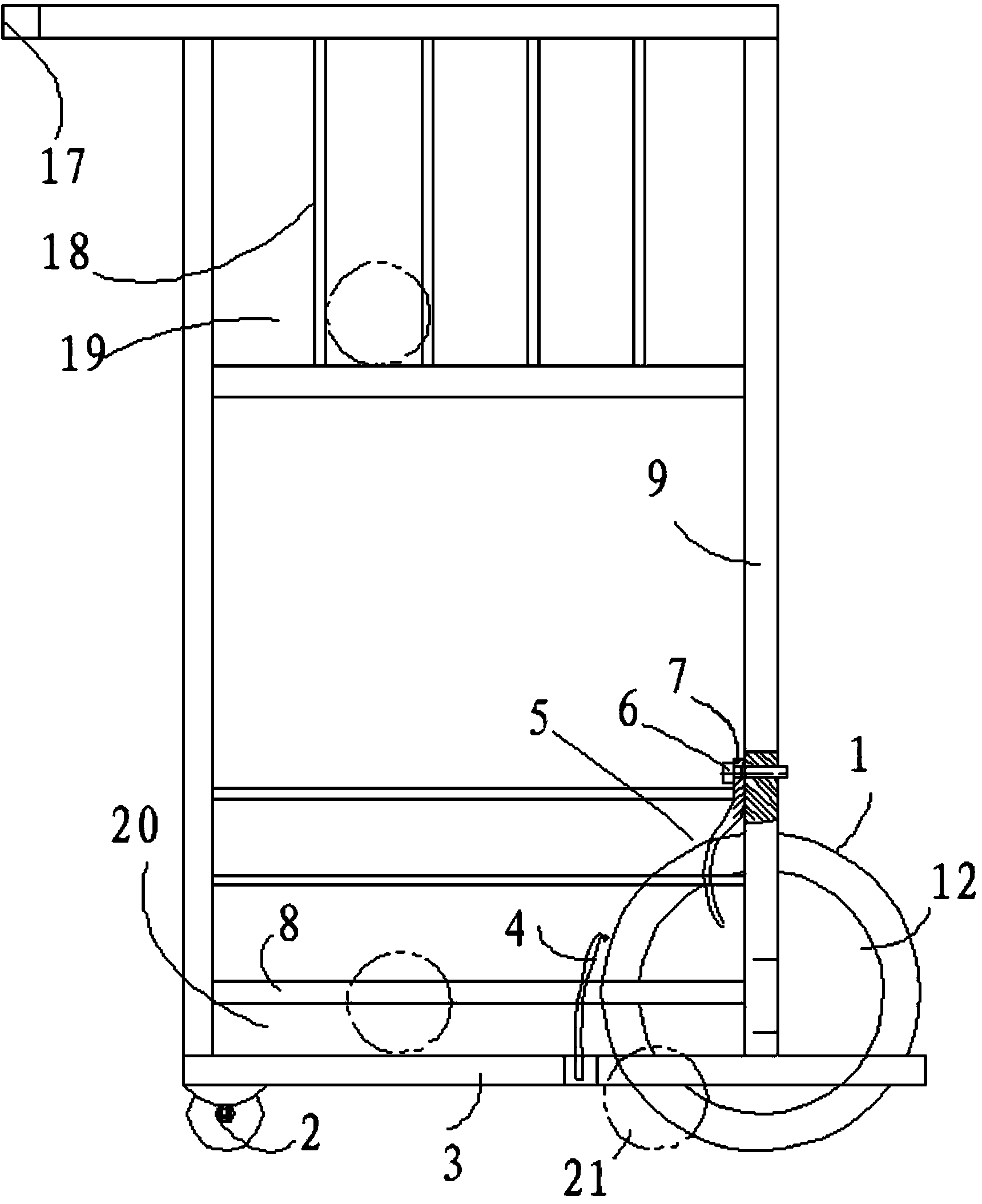 Tennis ball picking-up and transporting vehicle