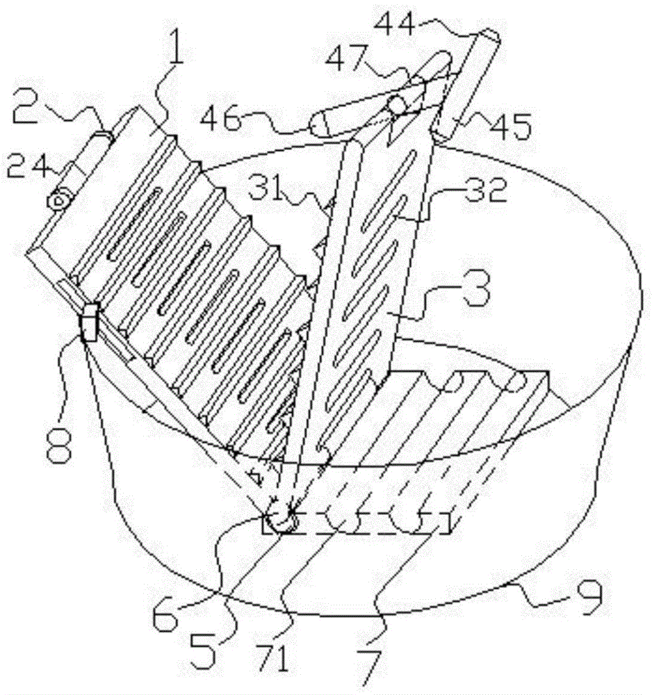 A manual laundry device