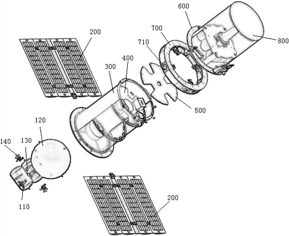 Satellite-rocket integrated multifunctional structure aircraft for ground simulation