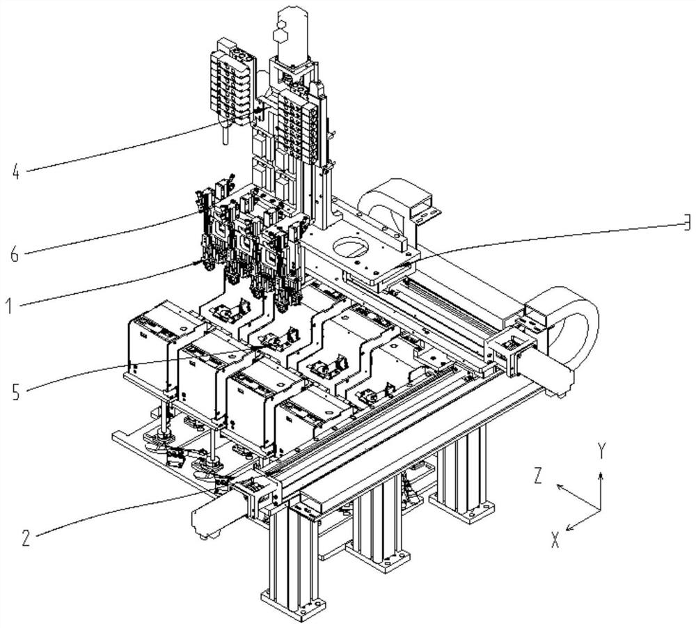 Clamping and detecting mechanism for rivets and cylindrical parts